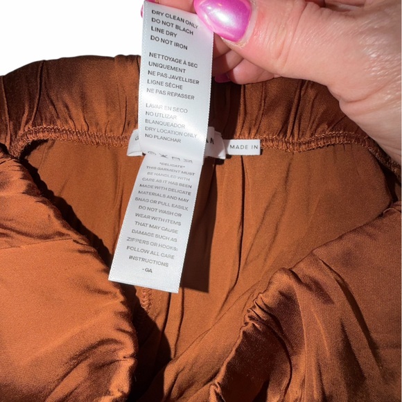 NWT Good American Women's Silky Copper Pull-On Trousers - Picture 4 of 6